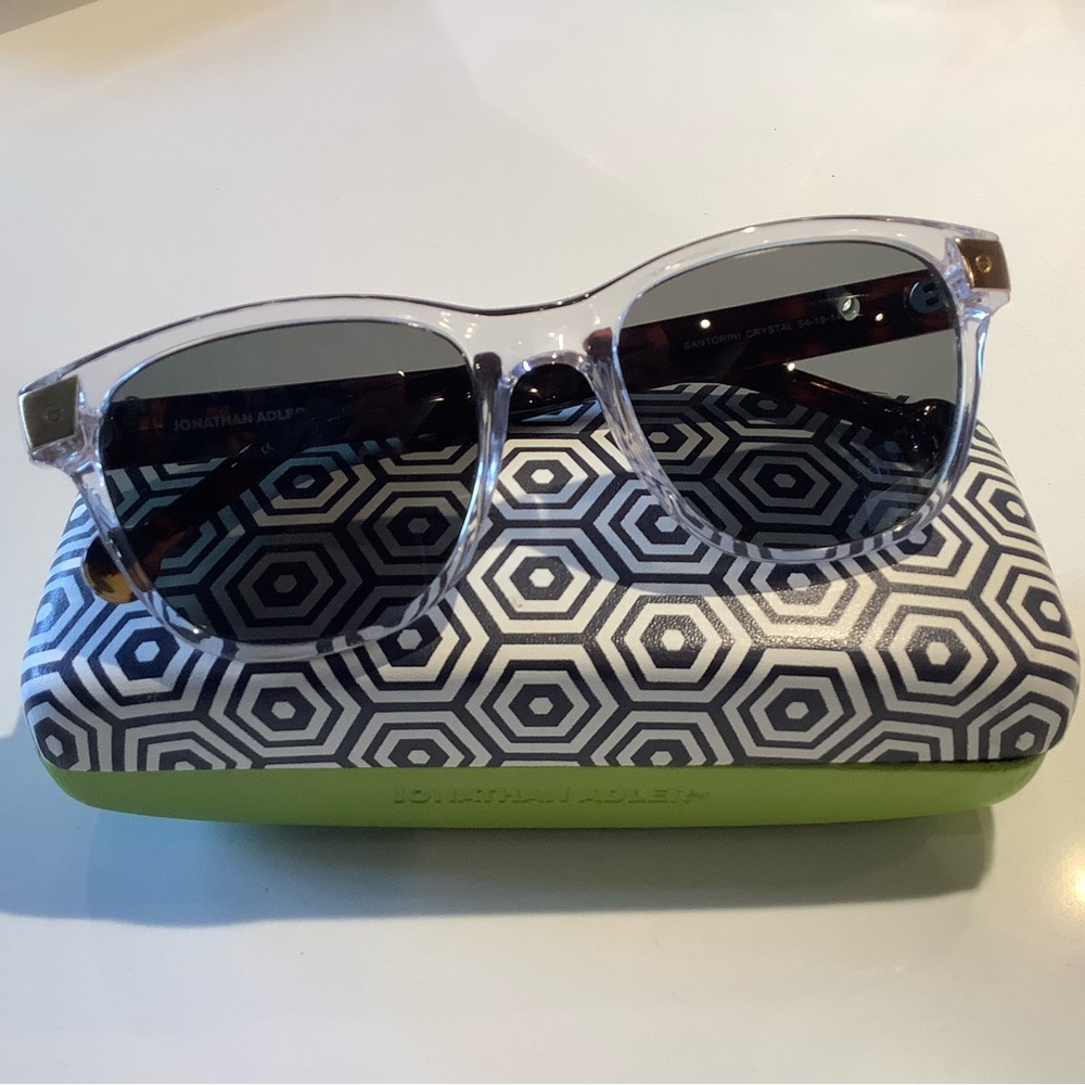 Jonathan Adler Transparent Frame Sunglasses